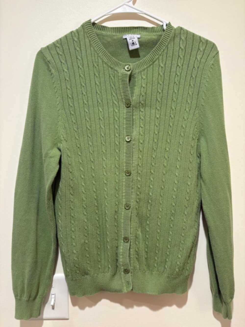 Izod Cable Knit Cardigan, 100% Cotton
